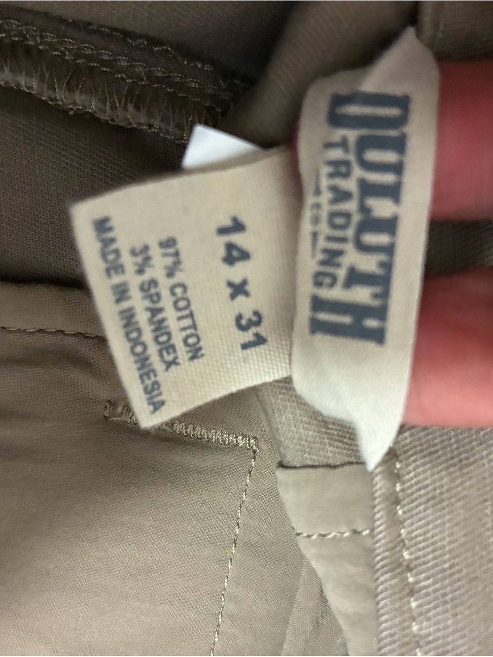 Duluth Trading Co Olive Wide-Leg Utility Jeans - Picture 6 of 14